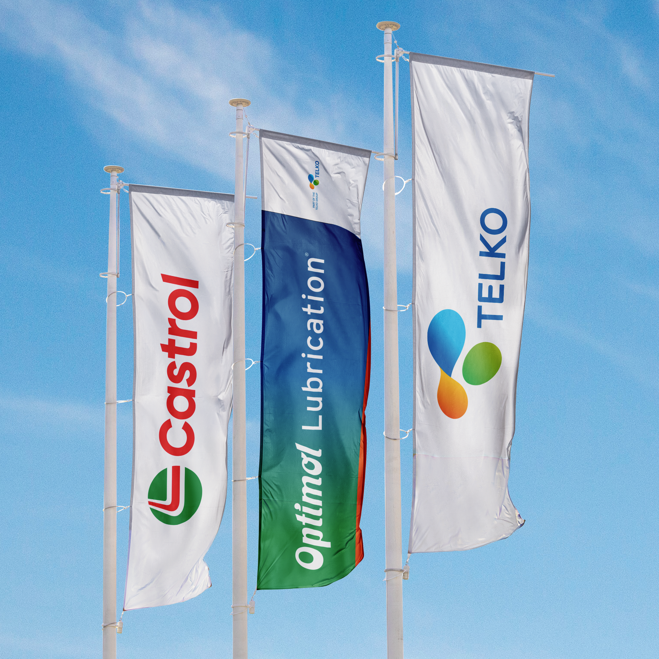 3 Partners Flags Mockup